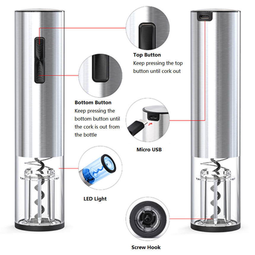 Rechargeable Electric Wine Opener - Elegance at Your Fingertips