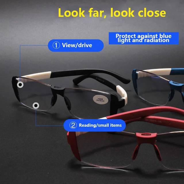 Presbyopic glasses for near and far vision