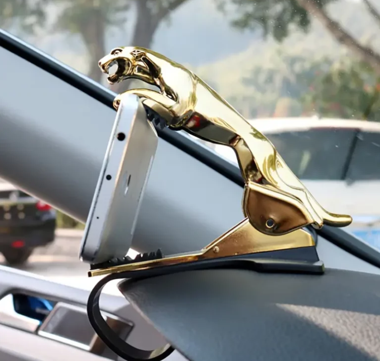 Leopard Car Phone Holder: Unique Design, 360° Adjustable