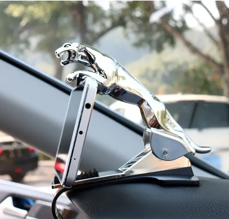 Leopard Car Phone Holder: Unique Design, 360° Adjustable